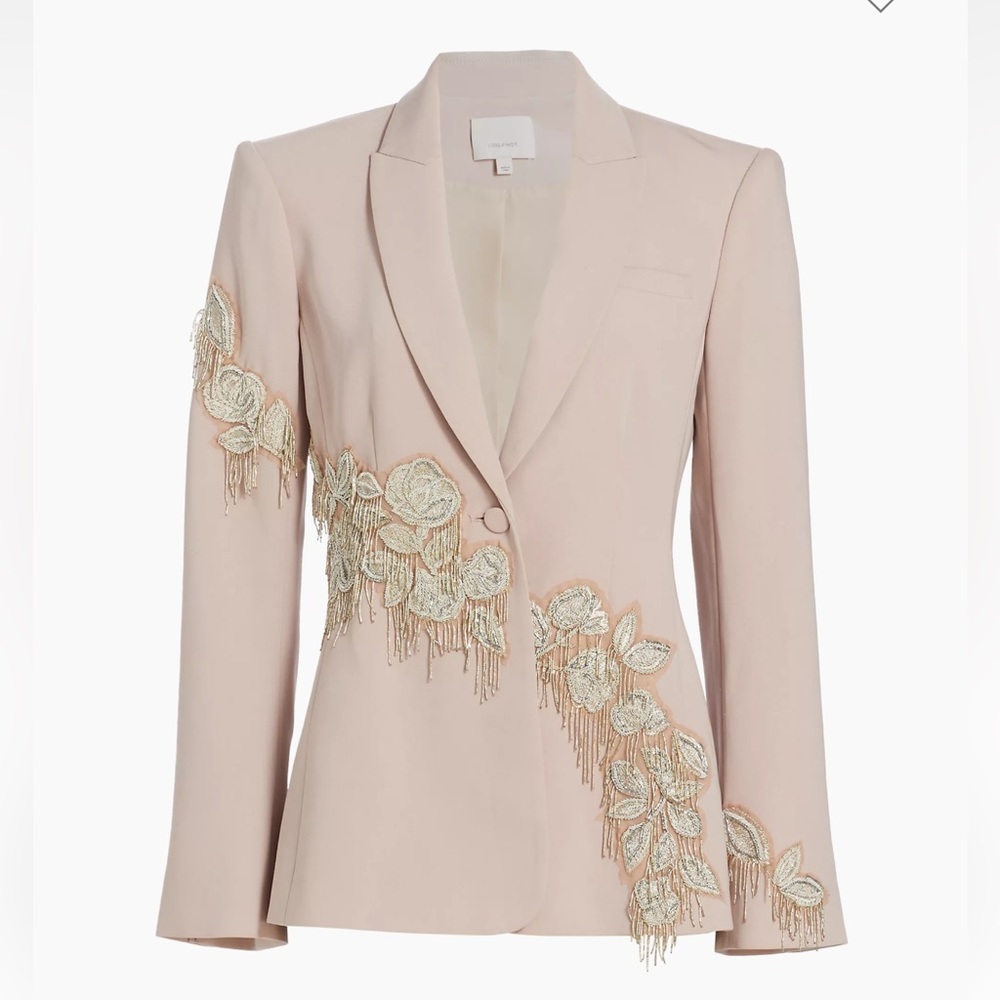 CINQ SEPT EMBELLISHED BLAZER PINK SALT